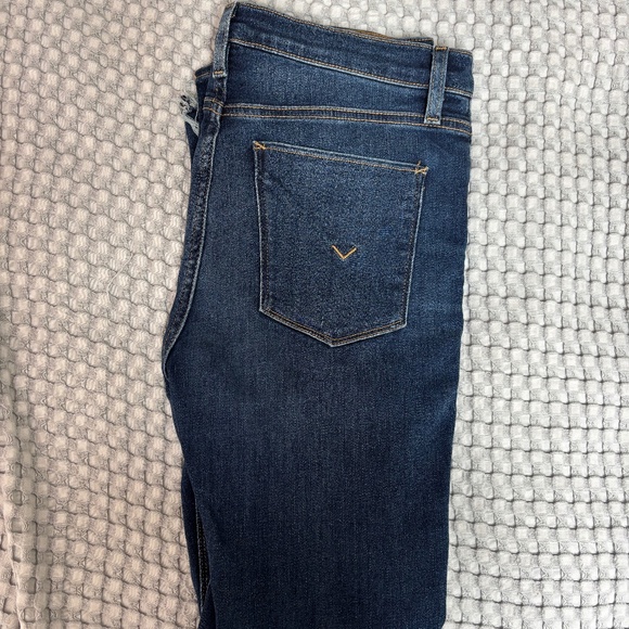 Hudson Barbara Super Skinny Jeans Size 29 Distressed Dark Blue Denim - Picture 1 of 5